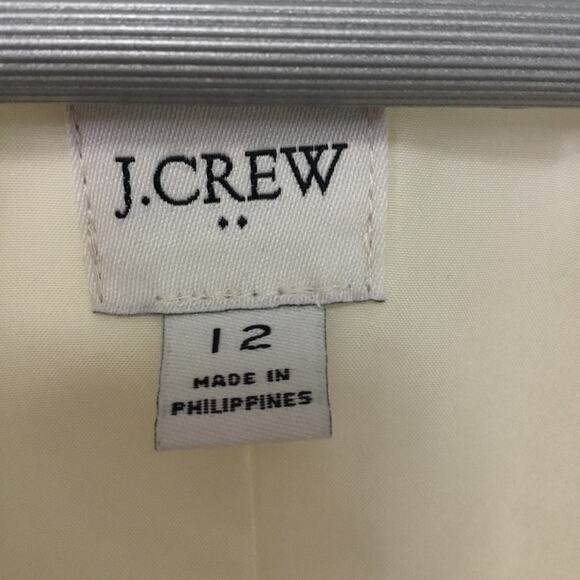 J.Crew White Tweed Lady Jacket with Gold Buttons - Picture 2 of 16